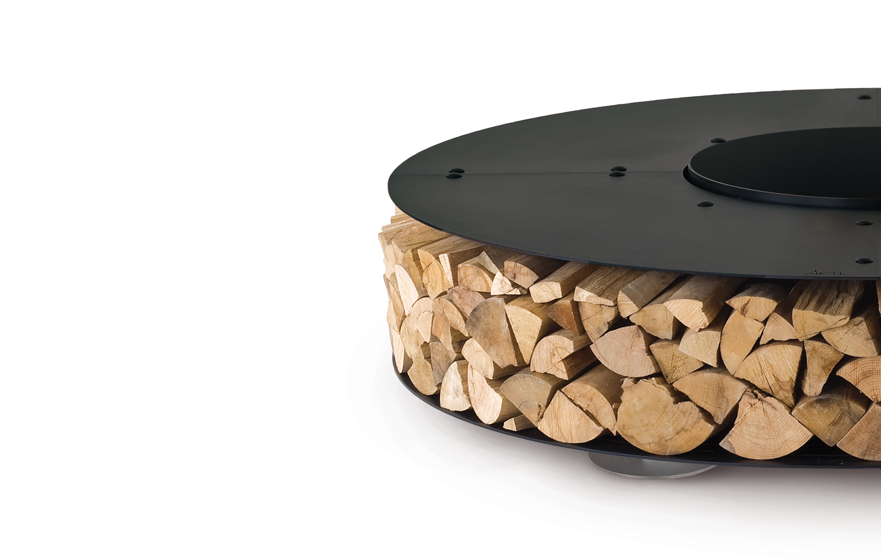 Zero Keramik Nero Ombrato 1500 mm Wood-Burning Fire Pit
